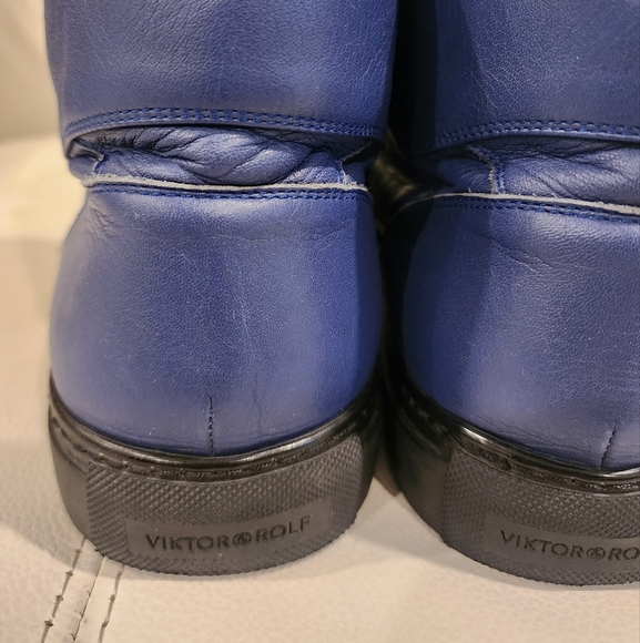 Viktor&Rolf men high sneakers; size 12, color blue/black - Picture 10 of 12